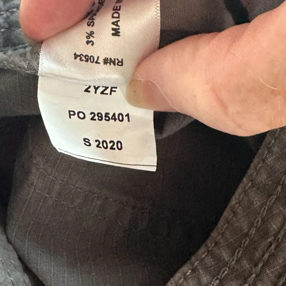 Orvis Pants Womens Size‎ 8 Gray Roll Tab Cuff Outdoor Gorpcore Ripstop Hiking